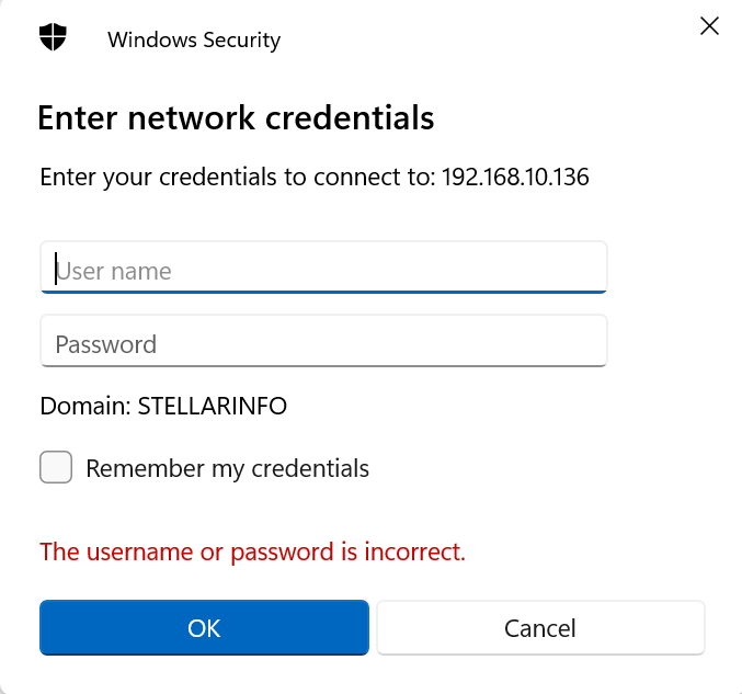 Enter the Mac user's username and password
